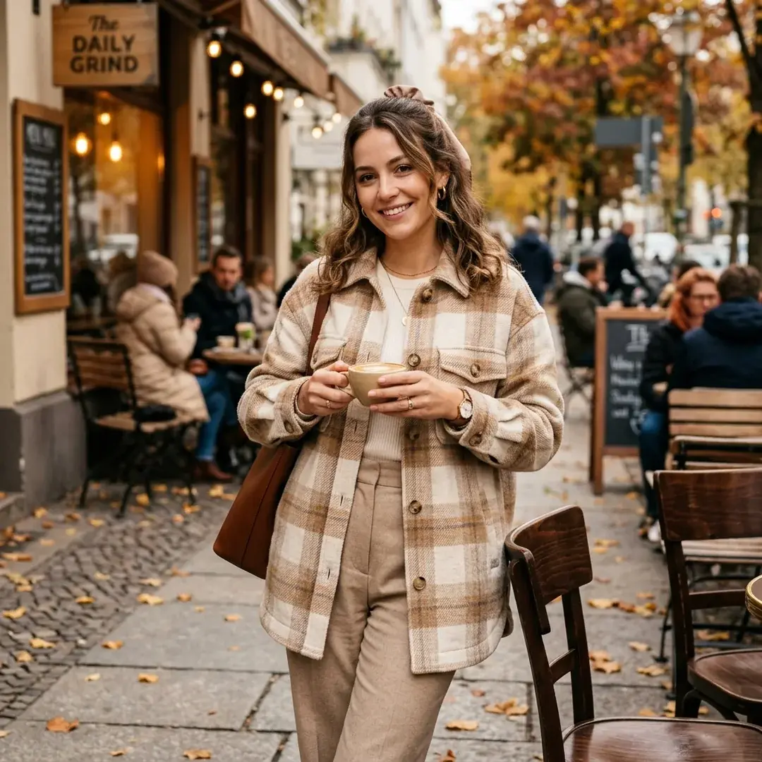 Cozy Plaid Flannel Shacket Outfit — aesthetic DP for Instagram full HD profile picture