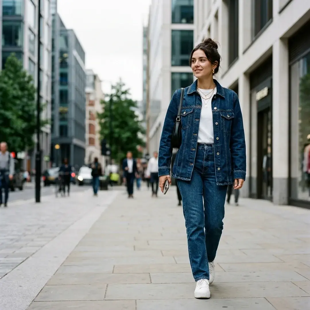 Sleek Denim Shacket Streetwear — aesthetic DP for Instagram full HD profile picture