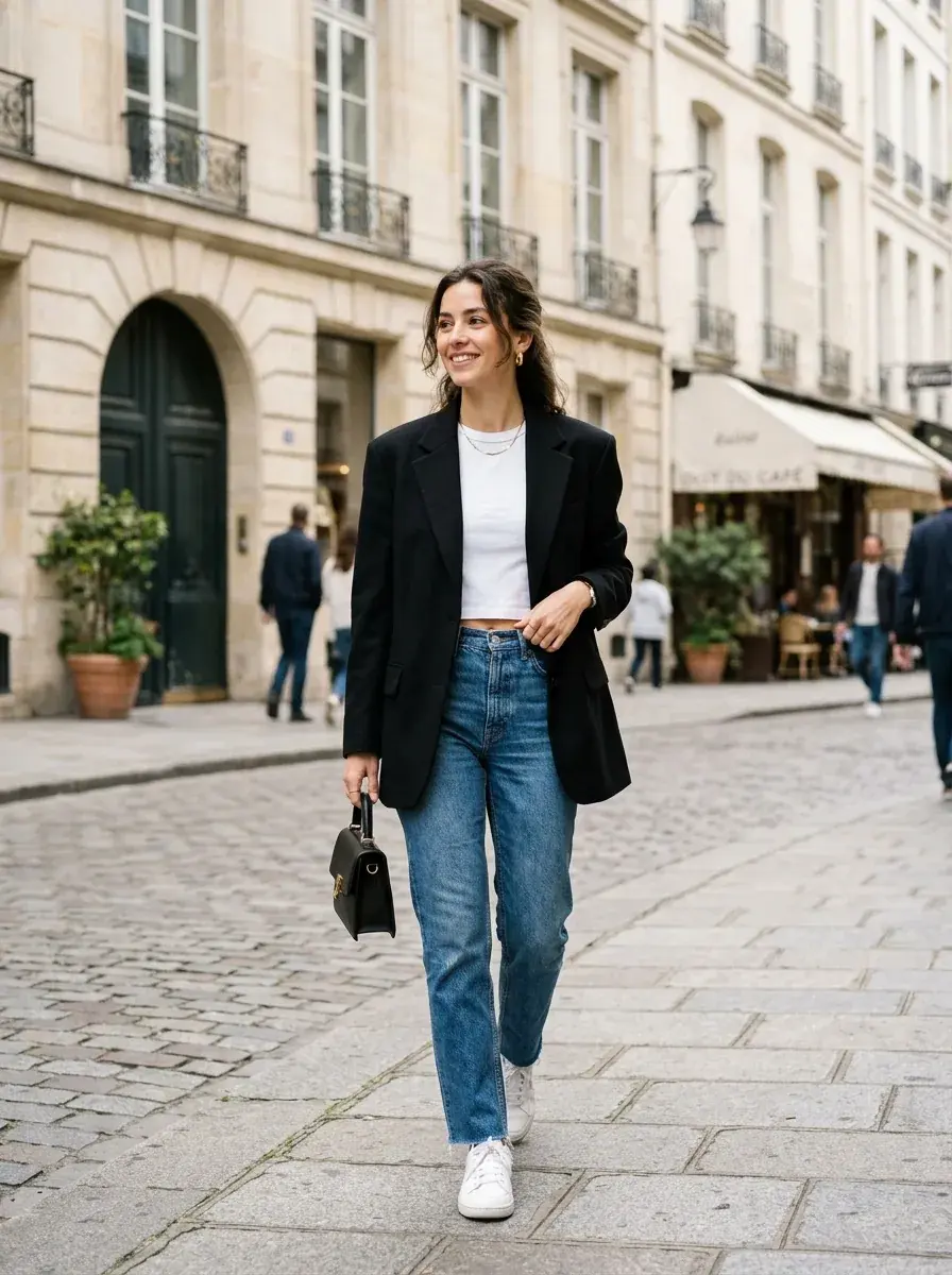 Straight Leg Jeans & Blazer Street Style — aesthetic DP for Instagram full HD profile picture