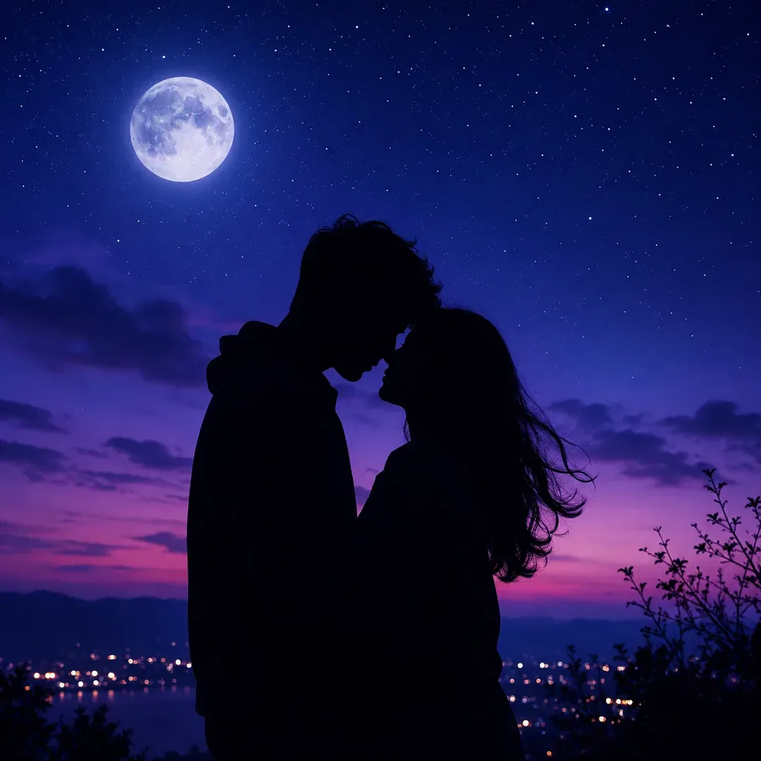 Moonlit Hearts  — HD couple DP for Instagram romantic matching profile picture