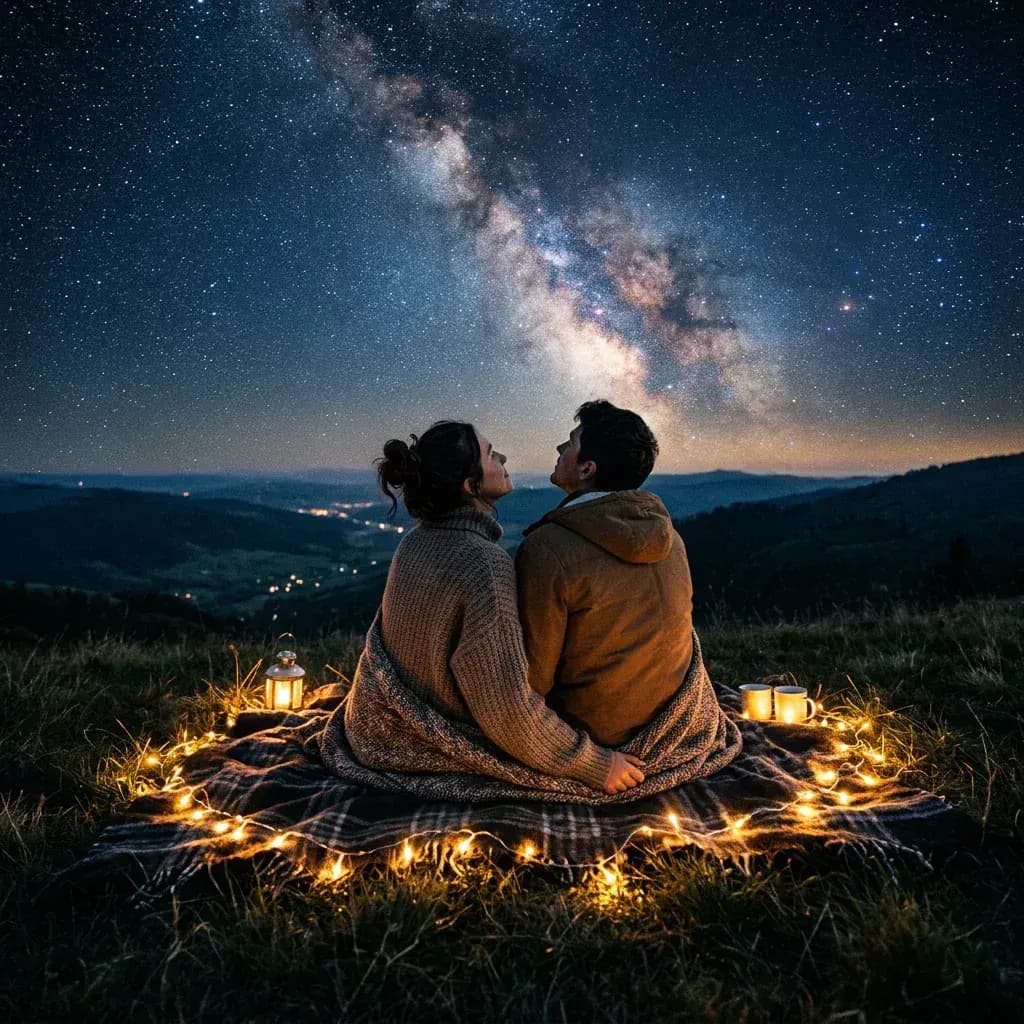 Stargazing Night Romance — HD couple DP for Instagram romantic matching profile picture