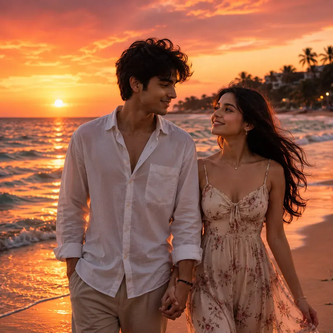 Sunset Love  — HD couple DP for Instagram romantic matching profile picture