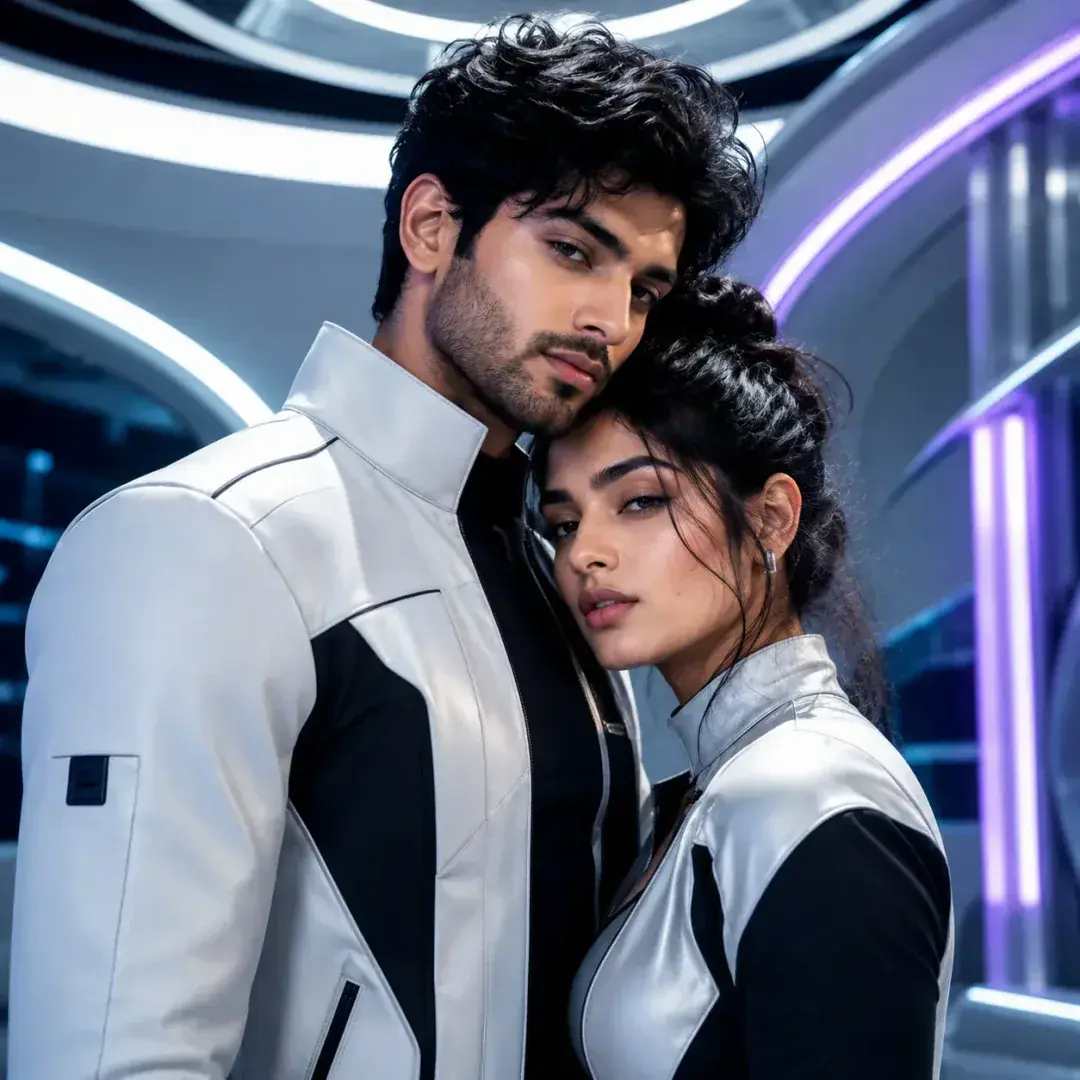 Futuristic Cyber Couple DP — HD couple DP for Instagram romantic matching profile picture
