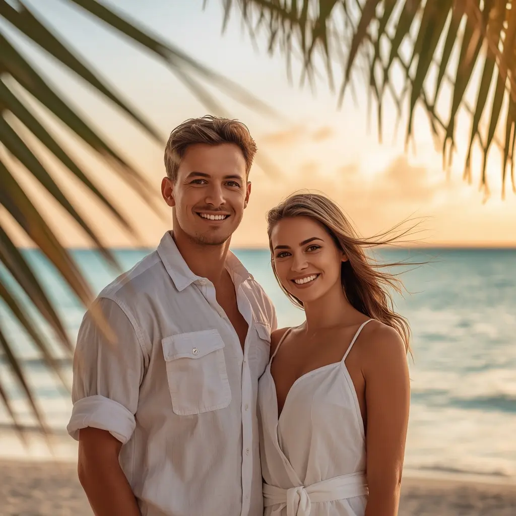 Tropical Love — HD couple DP for Instagram romantic matching profile picture