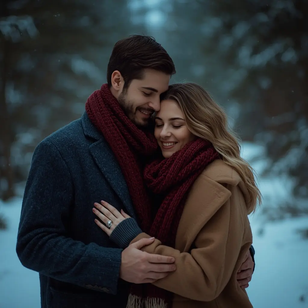 Winter Couple — HD couple DP for Instagram romantic matching profile picture