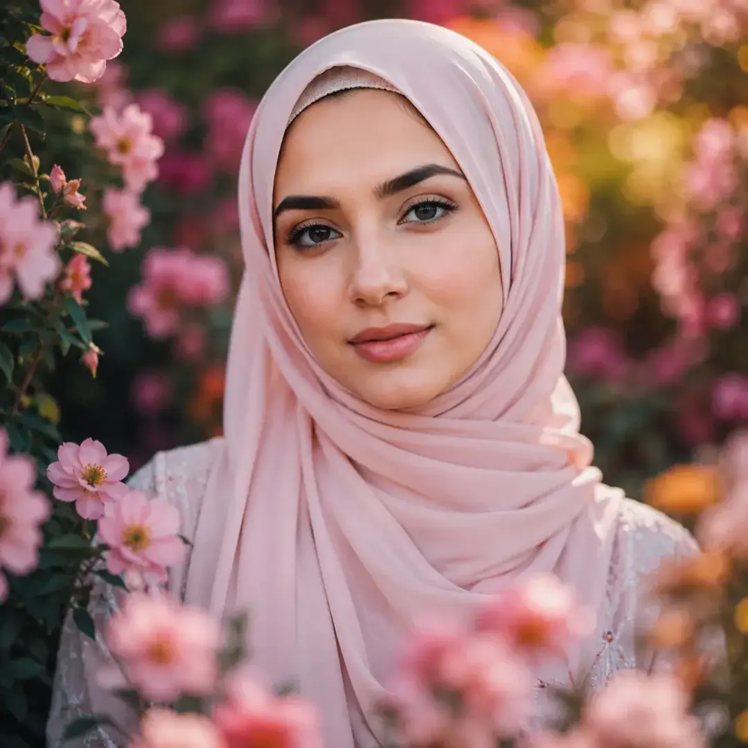 Flower Bloom Hijab DP — Instagram Hijab DP aesthetic modest profile picture