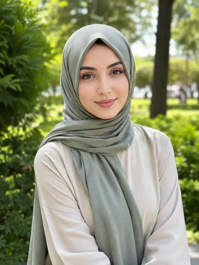 Green Park Nature Hijab DP — Instagram Hijab DP aesthetic modest profile picture