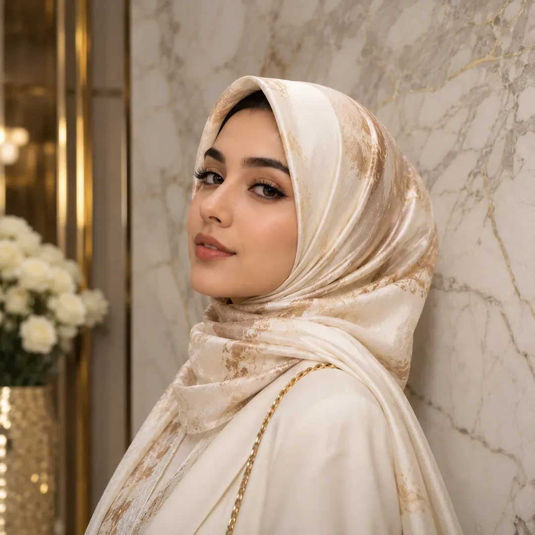 Golden Grace Hijab DP — Instagram Hijab DP aesthetic modest profile picture