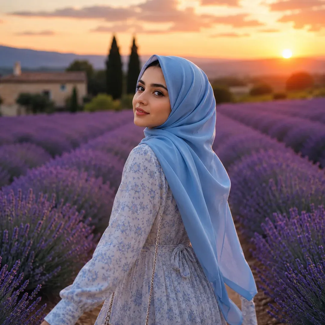 Lavender Dreams Hijab DP — Instagram Hijab DP aesthetic modest profile picture