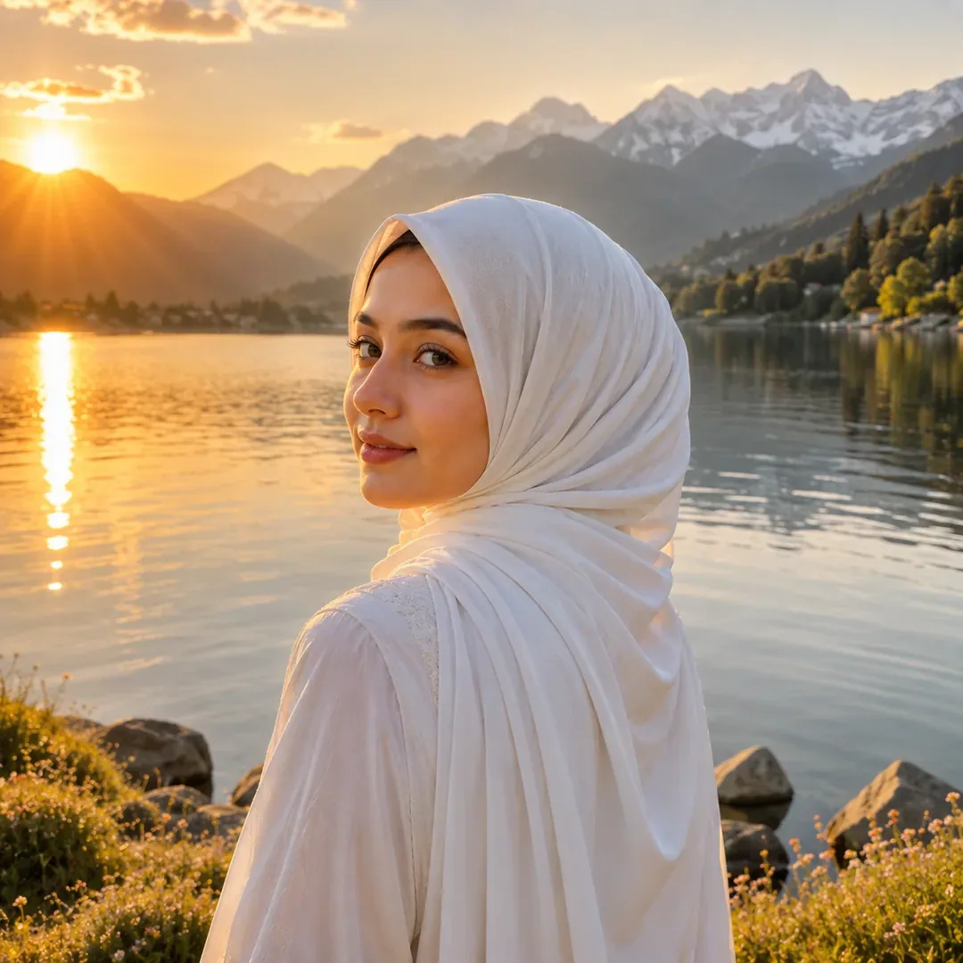 Mountain Serenity Hijab DP — Instagram Hijab DP aesthetic modest profile picture