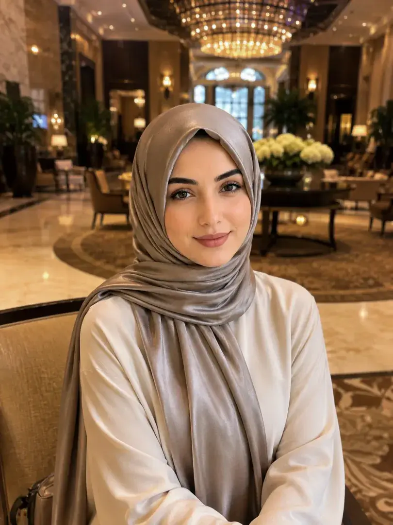 Luxury Hotel Aesthetic Hijab DP — Instagram Hijab DP aesthetic modest profile picture