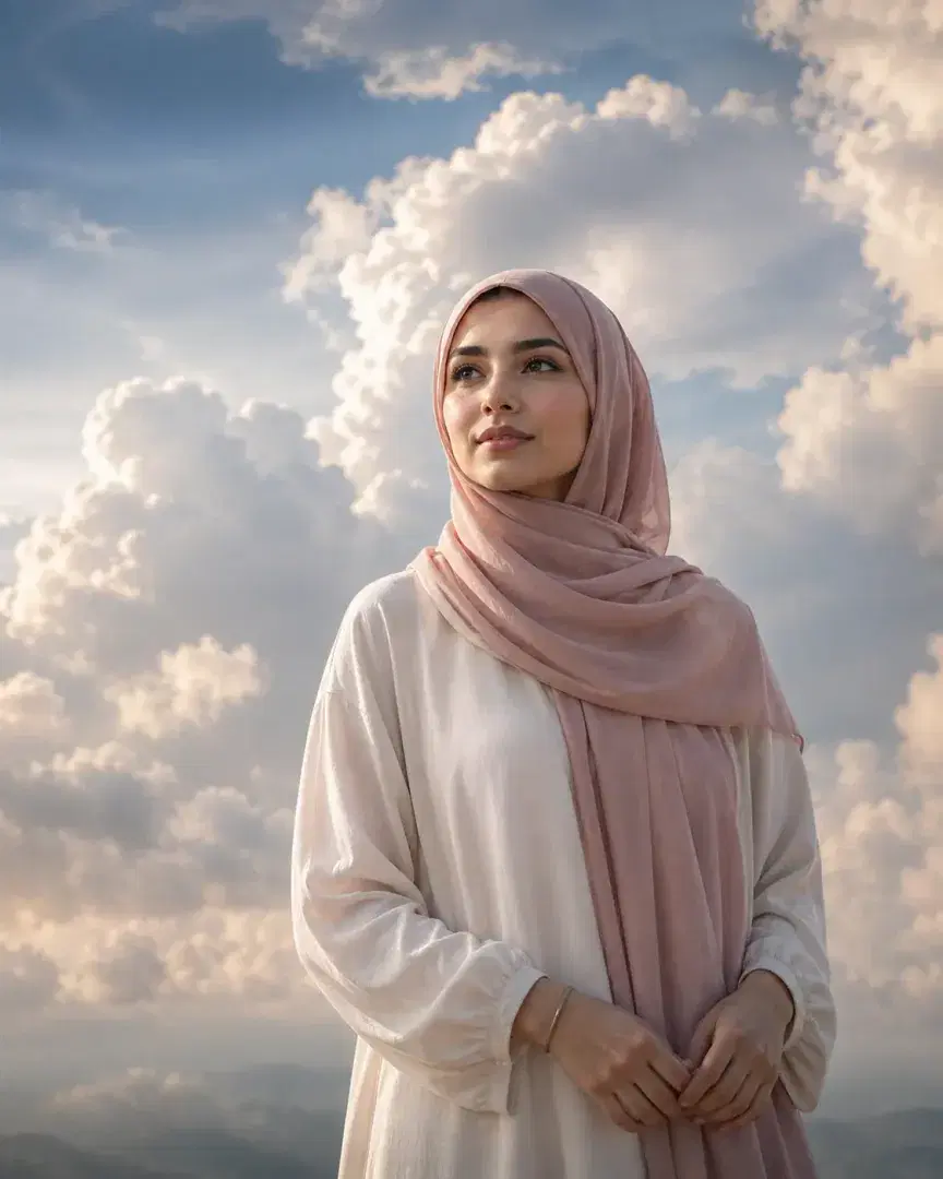 Soft Clouds Sky Hijab DP — Instagram Hijab DP aesthetic modest profile picture