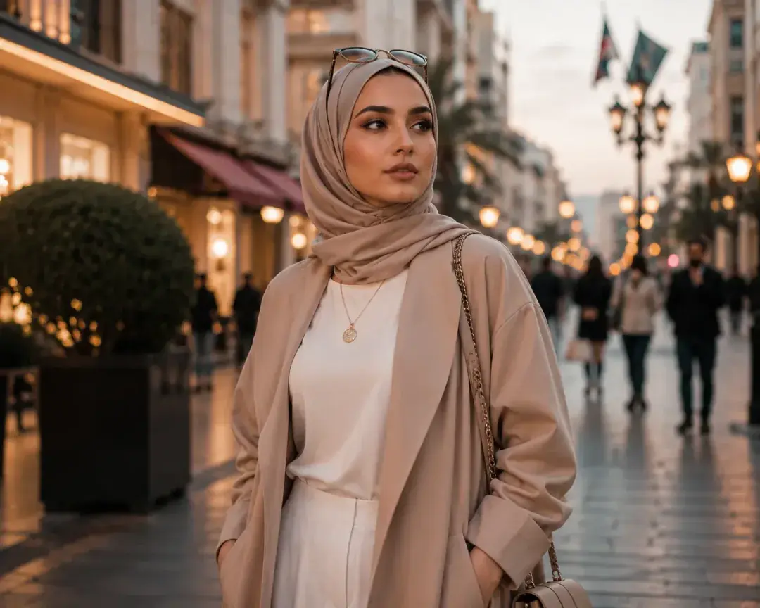 Street Fashion Chic Hijab DP — Instagram Hijab DP aesthetic modest profile picture