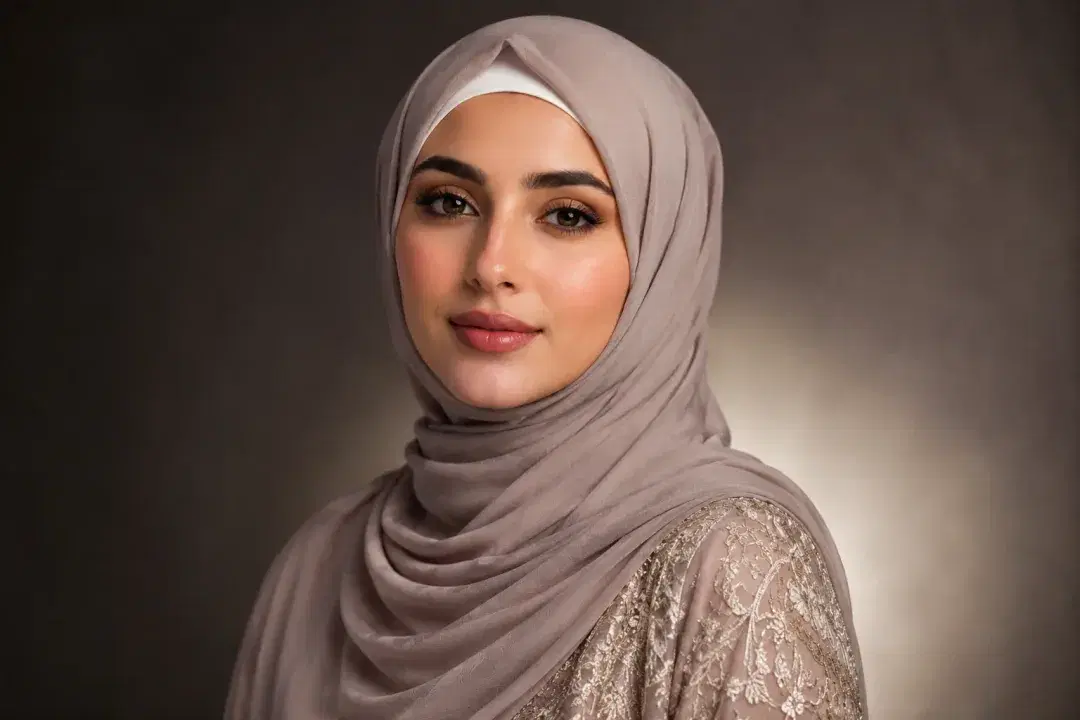 Studio Portrait Minimal Hijab DP — Instagram Hijab DP aesthetic modest profile picture