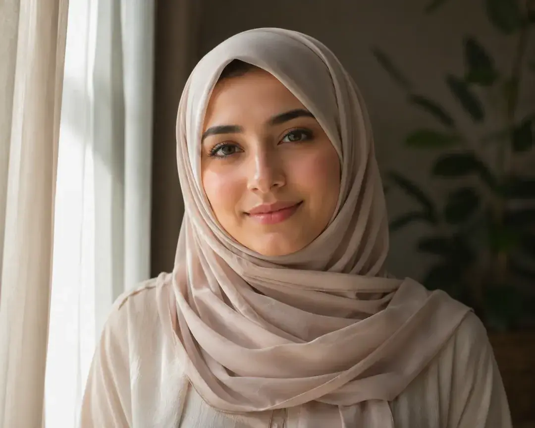Window Light Shadow Hijab DP — Instagram Hijab DP aesthetic modest profile picture