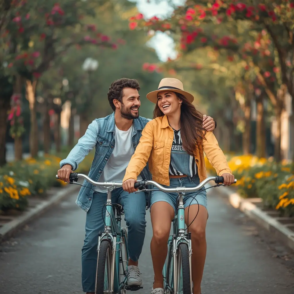 Colorful Love Ride DP — HD couple DP for Instagram romantic matching profile picture