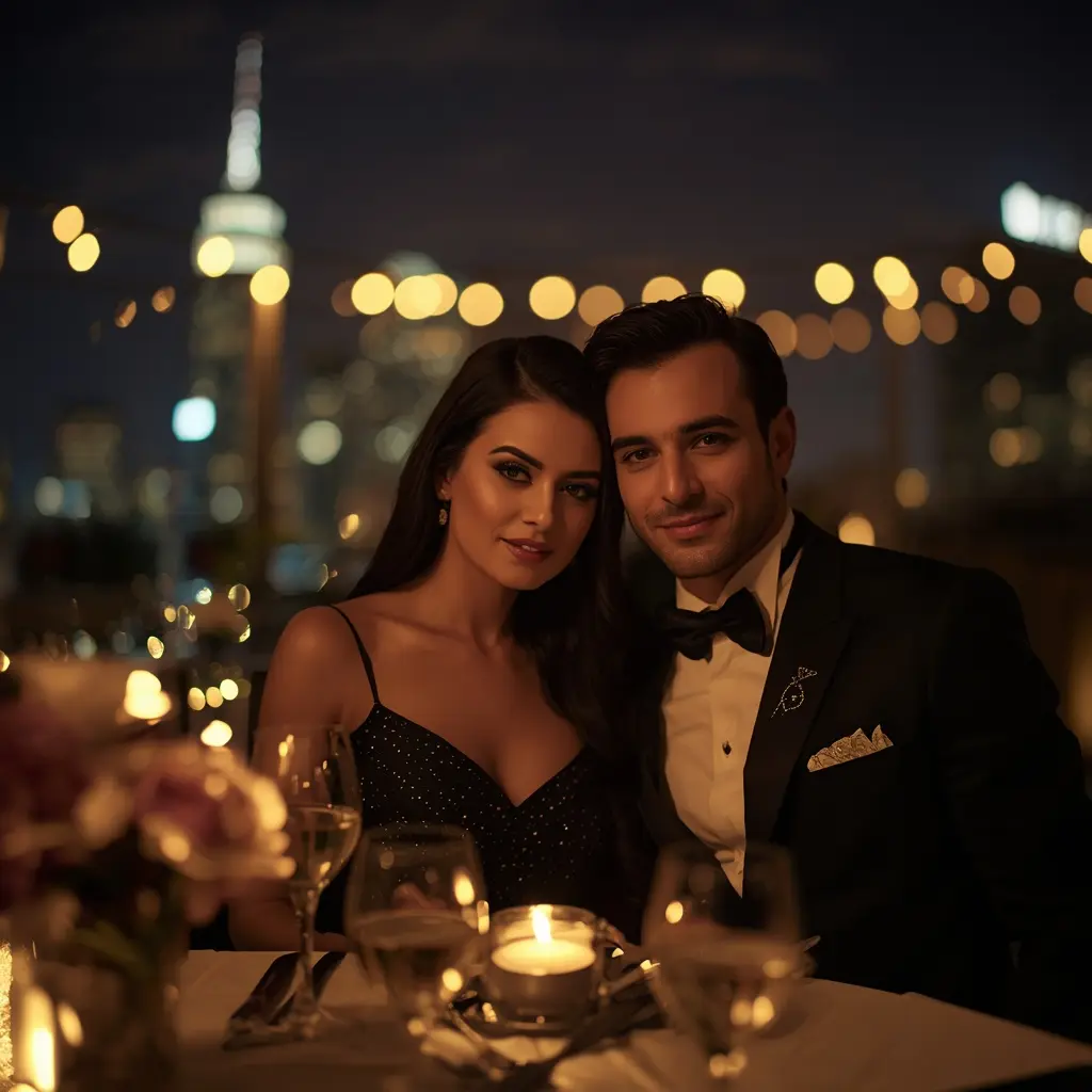 Golden Night Love DP — HD couple DP for Instagram romantic matching profile picture