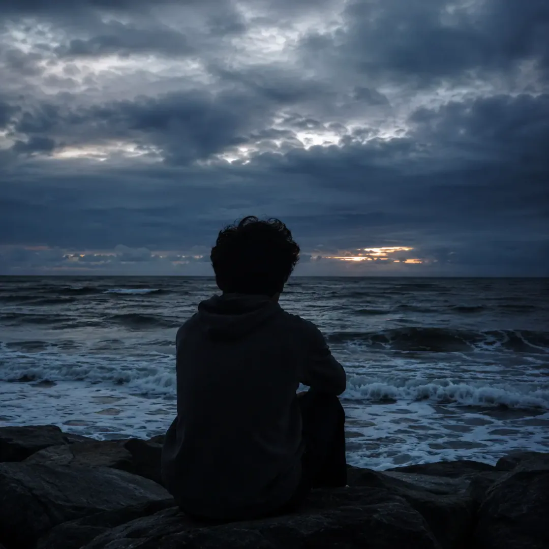 Sad DP for Instagram — Ocean Thoughts DP moody profile picture