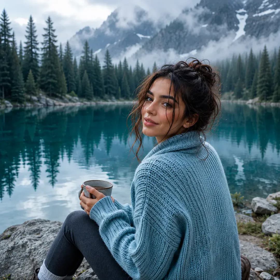 Mountain Serenity DP Mountain Serenity DP — trending girls DP for Instagram HD profile picture
