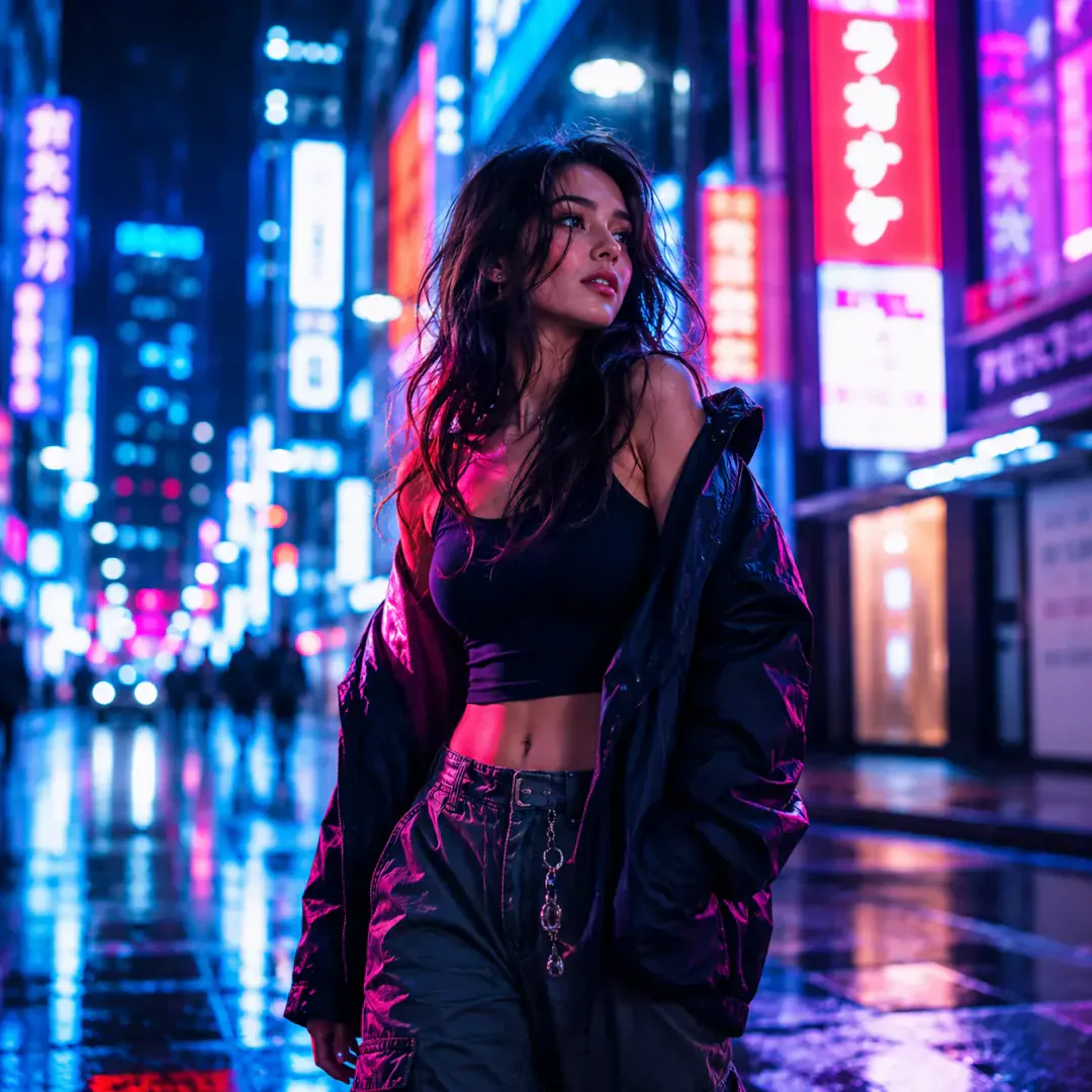 Neon Street DP Neon Street DP — trending girls DP for Instagram HD profile picture