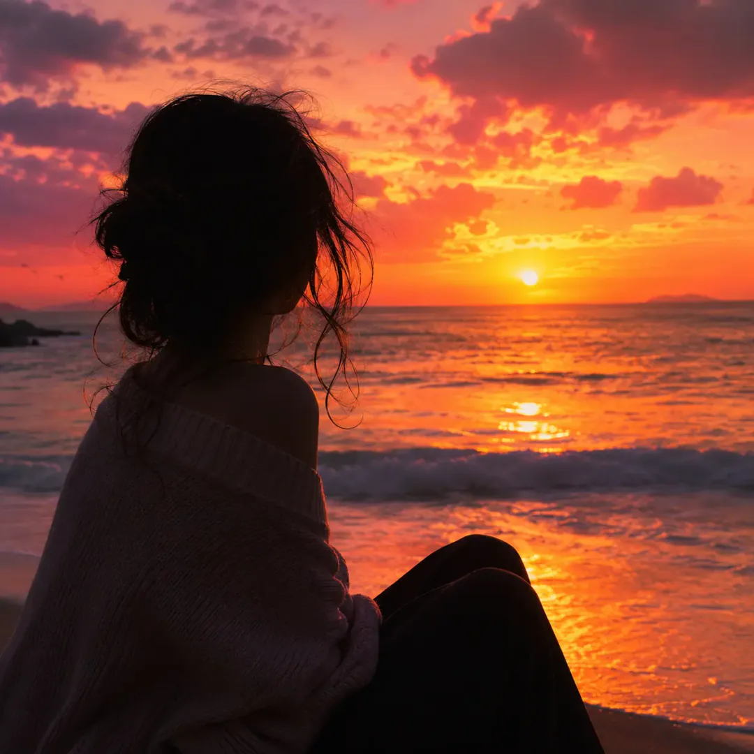 Sunset Silhouette DP Sunset Silhouette DP — trending girls DP for Instagram HD profile picture