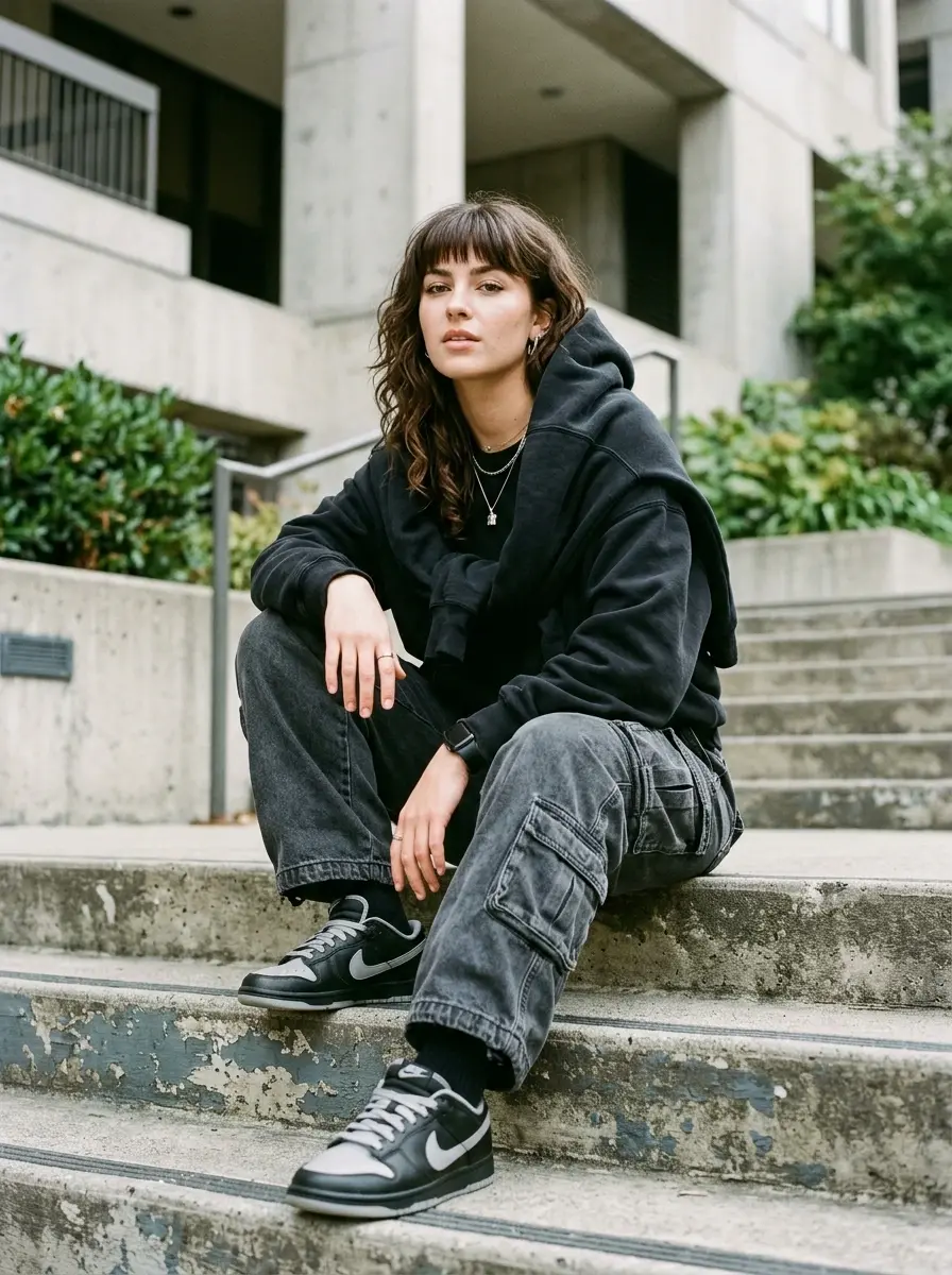 Oversized Black Hoodie Streetwear Oversized Black Hoodie Streetwear — trending girls DP for Instagram HD profile picture