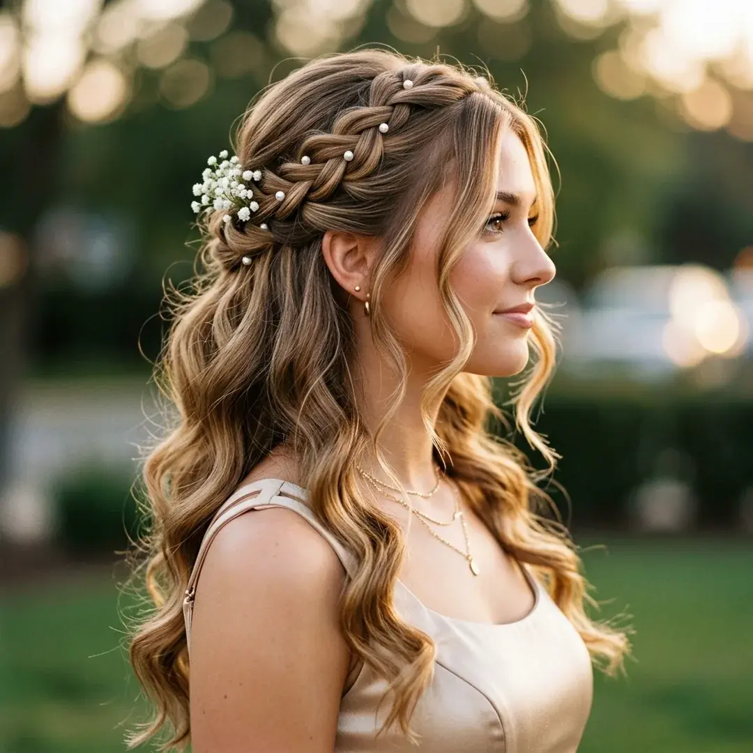 Hairstyles for Hoco Half Up Waves Hairstyles for Hoco Half Up Waves — trending girls DP for Instagram HD profile picture