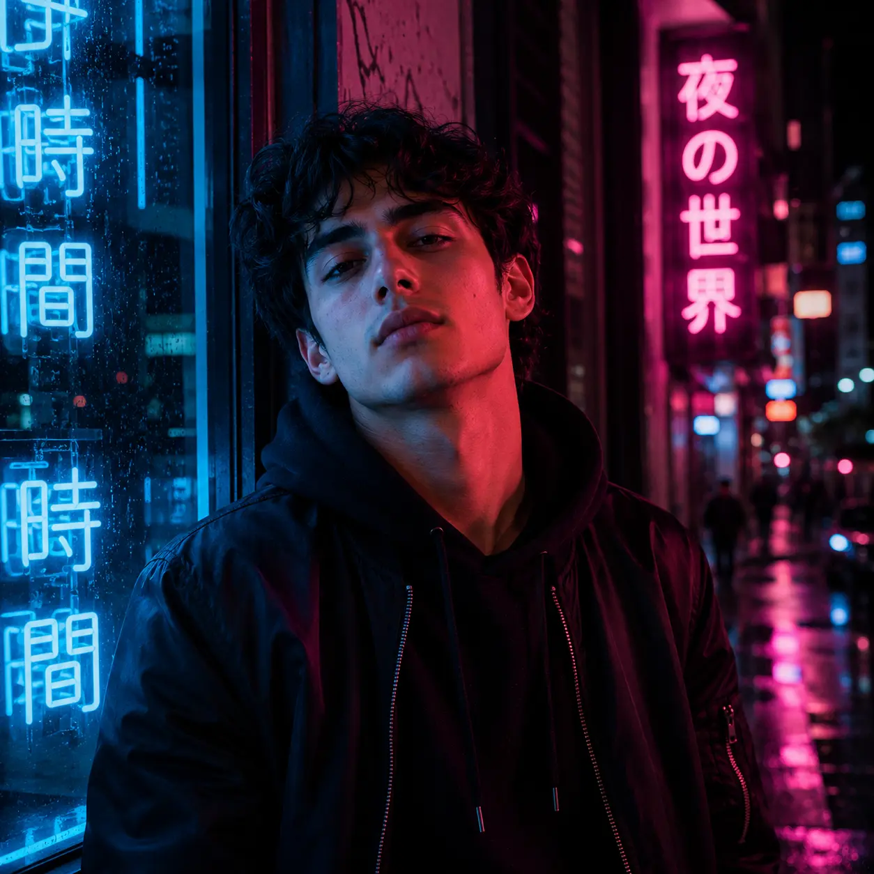 Neon City DP — aesthetic dp for instagram neon urban night portrait