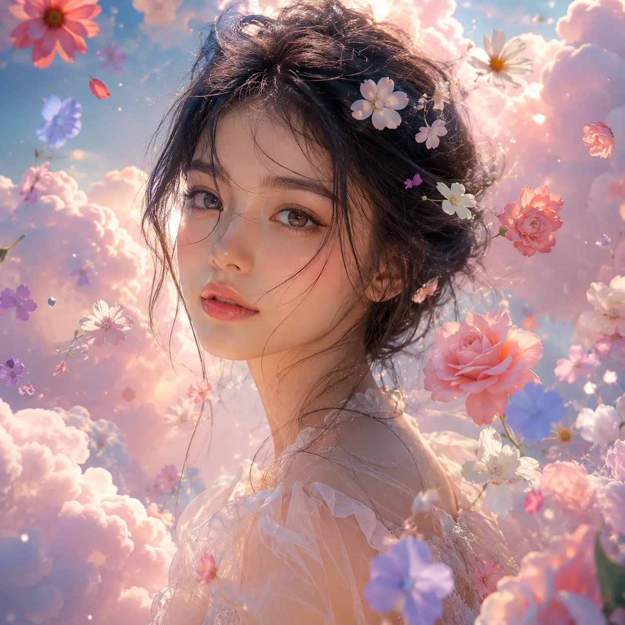 Cloud Garden DP — Dreamy fantasy Instagram cute DP portrait