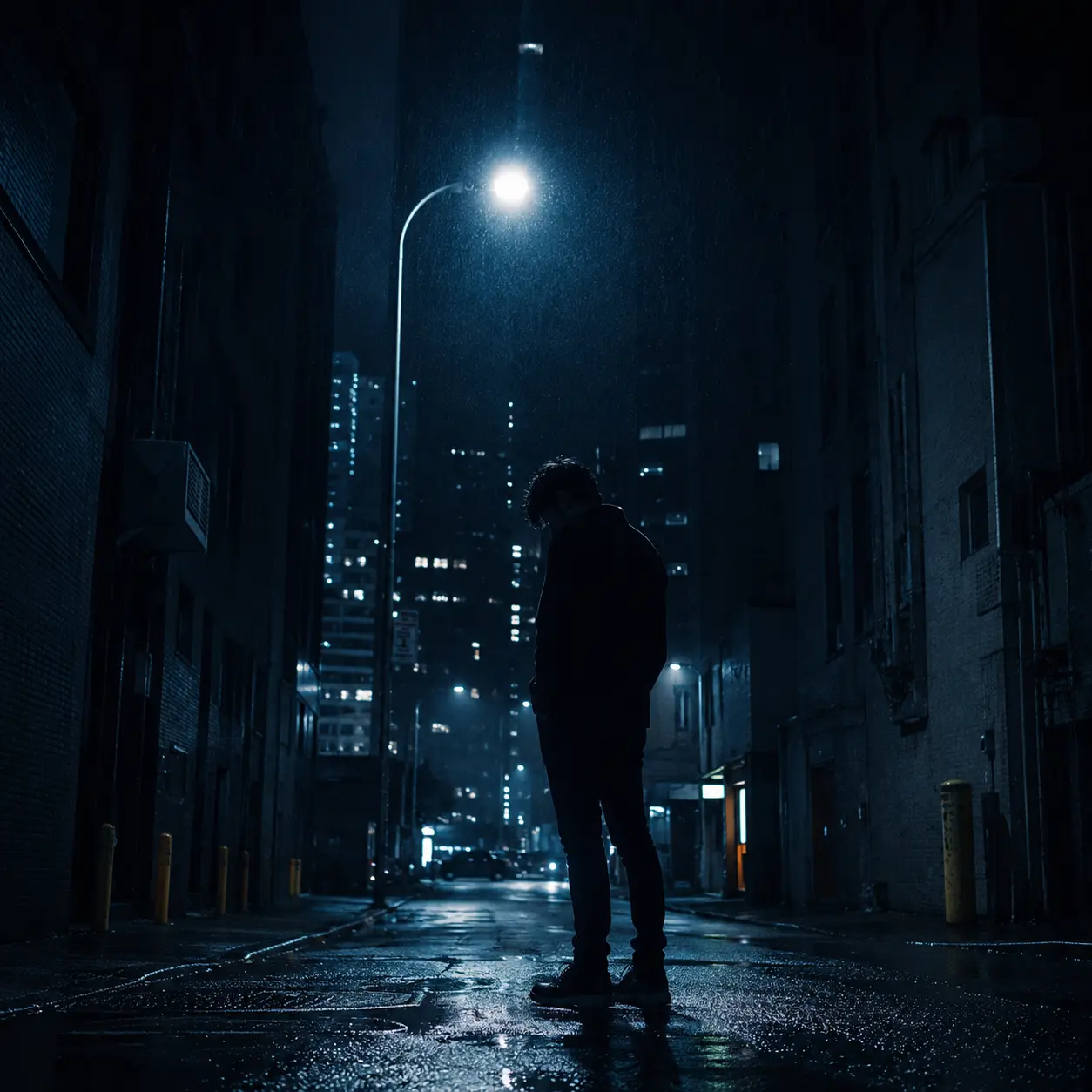 Midnight Alley DP — urban sad dp for instagram with night city lights